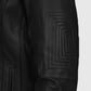 Men's Black Slimfit Cafe Racer Leather Jacket – Premium Outerwear - pocket detail