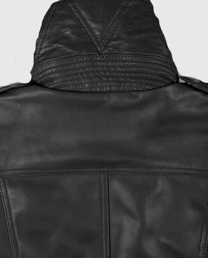 Women's Black Moto Leather Jackets Jacket – Custom Fit - inner lining view