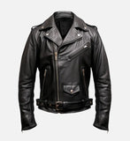 Men's Black Biker Leather Jacket