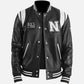 Men's Texas Black Leather Varsity Jacket